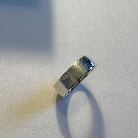 Like New, Authentic Tiffany & Co. Return To Tiffany 2 Diamond Ring Silver Ring - Picture 4 of 5